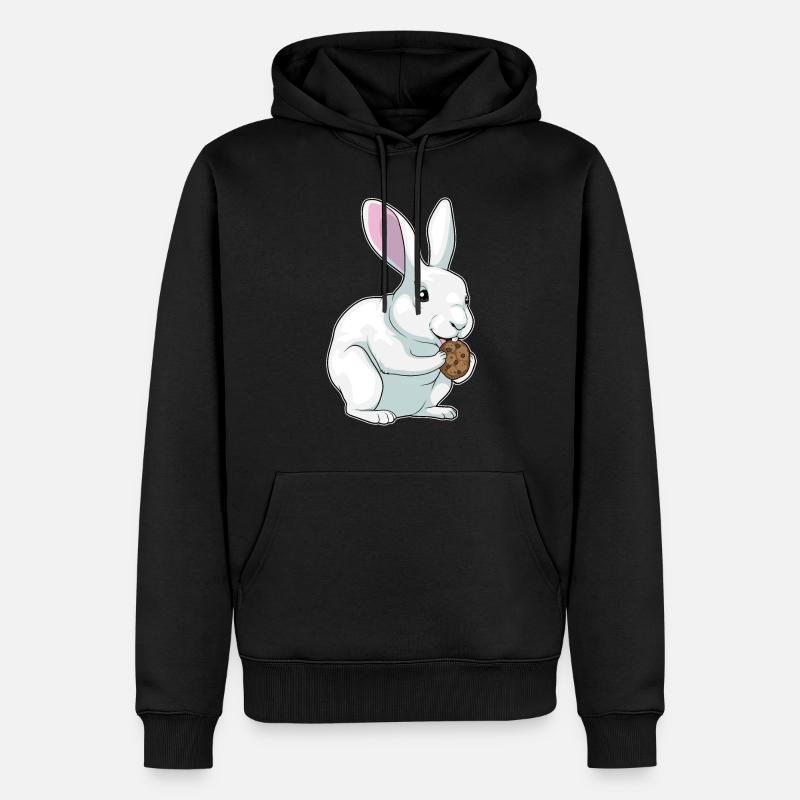 Hase Cookie - Männer Premium Bio Hoodie - Schwarz