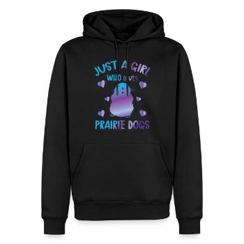 Funny Prairie - Chien amant drôle de rongeur - Sweat à capuche Premium bio Homme - noir - Devant - Nico (187cm)