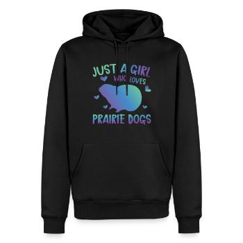 Funny Prairie - Chien amant drôle de rongeur - Sweat à capuche Premium bio Homme - noir - Devant - Nico (187cm)