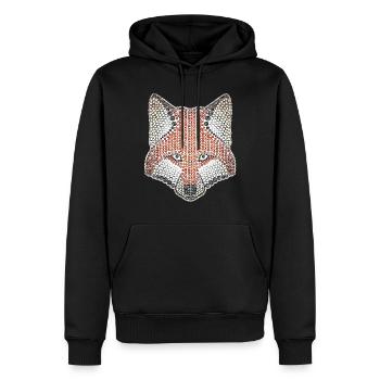 Fox, Woodland Animal, Design, Wildlife, Nature, Animal - Men’s Premium Organic Hoodie - black - Front - Nico (187cm)