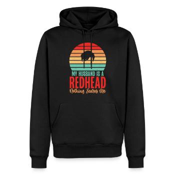 Redhead Gifts - Männer Premium Bio Hoodie - Schwarz - Vorne - Nico (187cm)