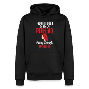 Redhead Gifts - Männer Premium Bio Hoodie - Schwarz - Vorne - Nico (187cm)