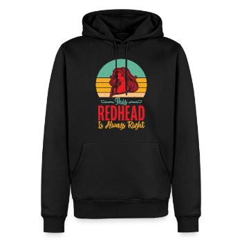 Redhead Gifts - Männer Premium Bio Hoodie - Schwarz - Vorne - Nico (187cm)