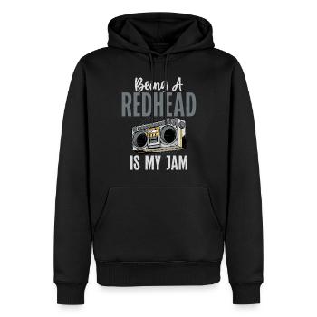 Redhead Gifts - Männer Premium Bio Hoodie - Schwarz - Vorne - Nico (187cm)