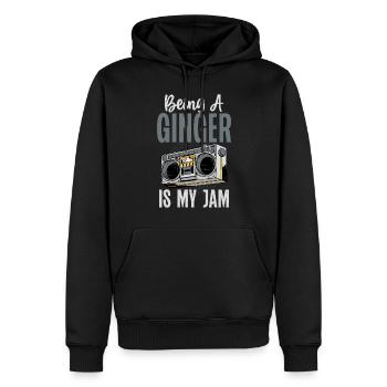 Redhead Gifts - Männer Premium Bio Hoodie - Schwarz - Vorne - Nico (187cm)