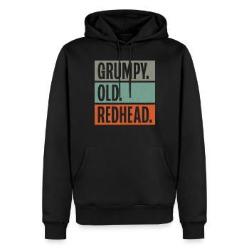 Redhead Gifts - Männer Premium Bio Hoodie - Schwarz - Vorne - Nico (187cm)
