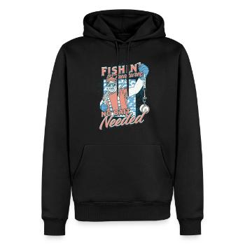Magnetfischen Metallfischen Magnetangeln - Männer Premium Bio Hoodie - Schwarz - Vorne - Nico (187cm)