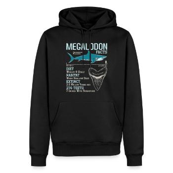 Biologie du requin mégalodon Amoureux des requins de mer - Sweat à capuche Premium bio Homme - noir - Devant - Nico (187cm)