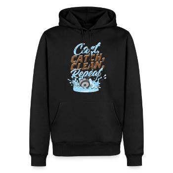 Magnetfischen Magnetangeln - Männer Premium Bio Hoodie - Schwarz - Vorne - Nico (187cm)
