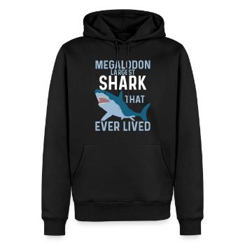 Biologie du requin mégalodon Amoureux des requins de mer - Sweat à capuche Premium bio Homme - noir - Devant - Nico (187cm)