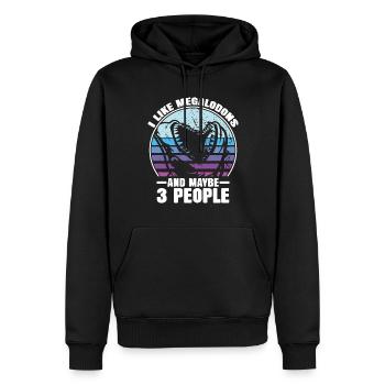 Biologie du requin mégalodon Amoureux des requins de mer - Sweat à capuche Premium bio Homme - noir - Devant - Nico (187cm)