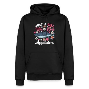 Biologie du requin mégalodon Amoureux des requins de mer - Sweat à capuche Premium bio Homme - noir - Devant - Nico (187cm)