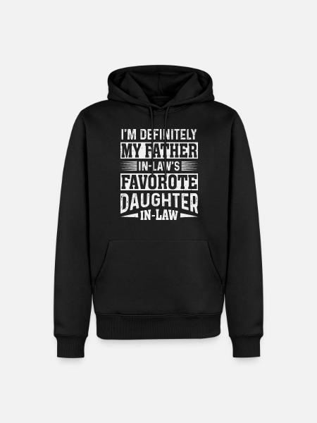 Ik ben de favoriete schoondochter van mijn schoonvader - Mannen Premium Bio hoodie - zwart