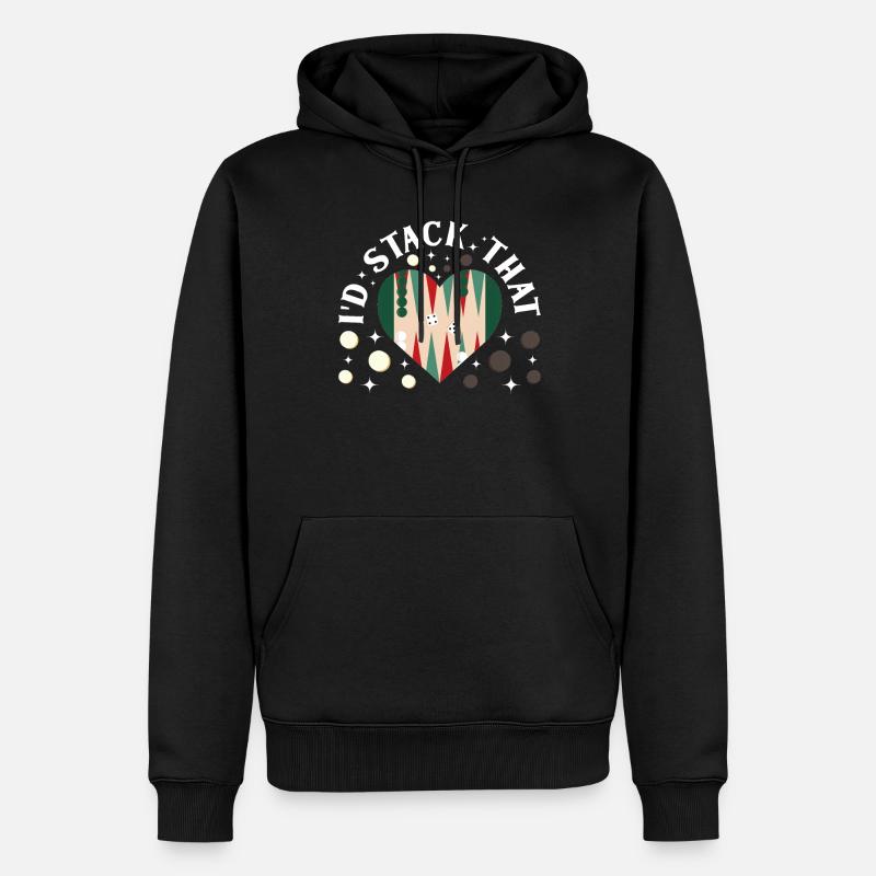Board Game Funny Backgammon - Men’s Premium Organic Hoodie - black