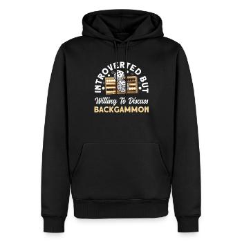 Brettspiel Lustiges Backgammon - Männer Premium Bio Hoodie - Schwarz - Vorne - Nico (187cm)
