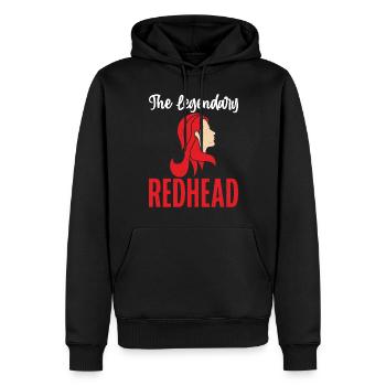 Redhead Gifts - Männer Premium Bio Hoodie - Schwarz - Vorne - Nico (187cm)