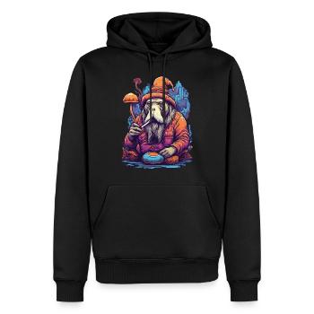 Festival de musique de morse d’art psychédélique de champignons forestiers - Sweat à capuche Premium bio Homme - noir - Devant - Nico (187cm)