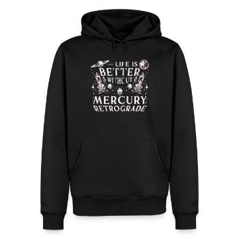 Rückläufiger Merkur Mercury rétrograde - Sweat à capuche Premium bio Homme - noir - Devant - Nico (187cm)