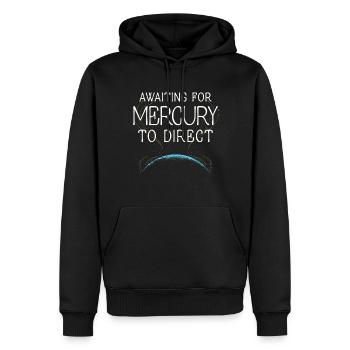 Mercure rétrograde - Sweat à capuche Premium bio Homme - noir - Devant - Nico (187cm)