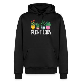 Plante Lady Drôle Jardinage Amant Pot Tête Plante - Sweat à capuche Premium bio Homme - noir - Devant - Nico (187cm)
