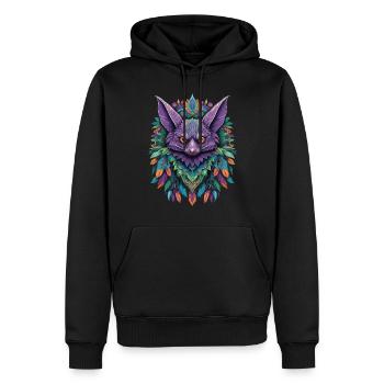 Fledermaus Traumfänger Mandala Design - Männer Premium Bio Hoodie - Schwarz - Vorne - Nico (187cm)