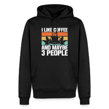 Weed Coffee Cannabis Stoner Koffein Ganja - Männer Premium Bio Hoodie - Schwarz - Vorne - Nico (187cm)