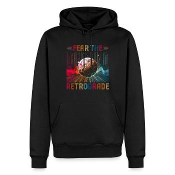 Rückläufiger Merkur Fear The Retrograde - Männer Premium Bio Hoodie - Schwarz - Vorne - Nico (187cm)