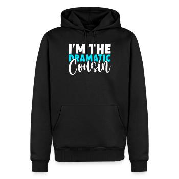 Cadeaux Cousin - Sweat à capuche Premium bio Homme - noir - Devant - Nico (187cm)