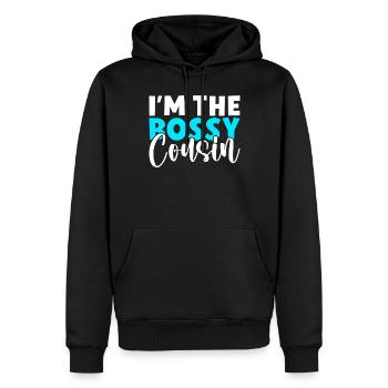 Cadeaux Cousin - Sweat à capuche Premium bio Homme - noir - Devant - Nico (187cm)