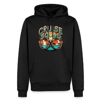 Escouade de croisière - Sweat à capuche Premium bio Homme - noir - Devant - Nico (187cm)