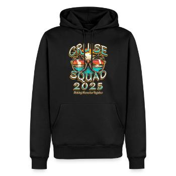 Cruise Squad 2025 : créer des souvenirs ensemble - Sweat à capuche Premium bio Homme - noir - Devant - Nico (187cm)