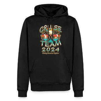 L’équipe de croisière 2024 crée des souvenirs ensemble - Sweat à capuche Premium bio Homme - noir - Devant - Nico (187cm)