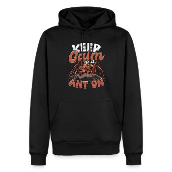 Ameisenzucht Keep Calm And Ant On - Männer Premium Bio Hoodie - Schwarz - Vorne - Nico (187cm)