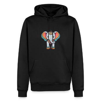 Elefant Bunt Süßes Elefanten Baby Mandala Hindi - Männer Premium Bio Hoodie - Schwarz - Vorne - Nico (187cm)