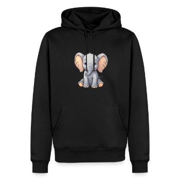 Elefant Bunt Süßes Elefanten Baby Cartoon - Männer Premium Bio Hoodie - Schwarz - Vorne - Nico (187cm)