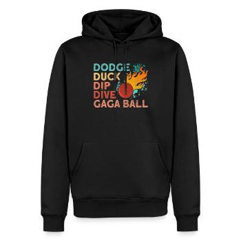 Ballon Dodgeball Hexagon Pit Sports Gaga - Sweat à capuche Premium bio Homme - noir - Devant - Nico (187cm)