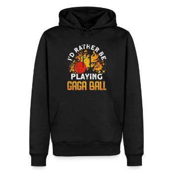 Ballon Dodgeball Hexagon Pit Sports Gaga - Sweat à capuche Premium bio Homme - noir - Devant - Nico (187cm)