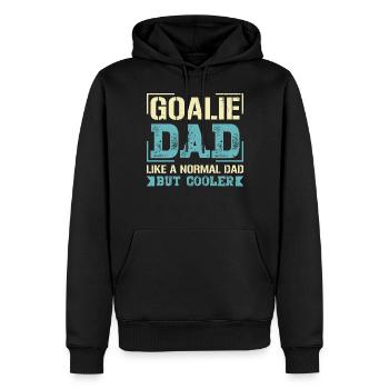 Goalie Dad Like a Regular Dad Ice Hockey Gifts - Männer Premium Bio Hoodie - Schwarz - Vorne - Nico (187cm)