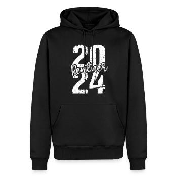 Retirement Pension Pensioner Pensioner Pension 2024 - Men’s Premium Organic Hoodie - black - Front - Nico (187cm)