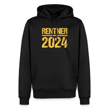 Retirement Pension Pensioner Pensioner Pension 2024 - Men’s Premium Organic Hoodie - black - Front - Nico (187cm)