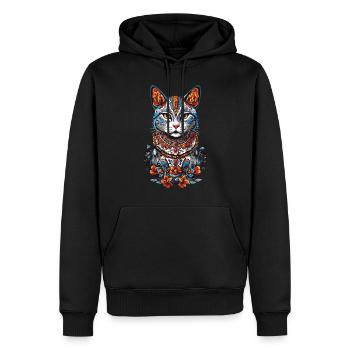 Mexikanische Katze Deko Für Katzenfreunde - Männer Premium Bio Hoodie - Schwarz - Vorne - Nico (187cm)