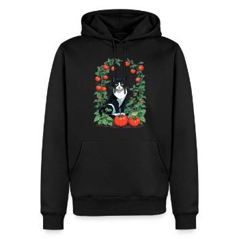 Chat de jardin Chats domestiques Propriétaire Chats Dame - Sweat à capuche Premium bio Homme - noir - Devant - Nico (187cm)