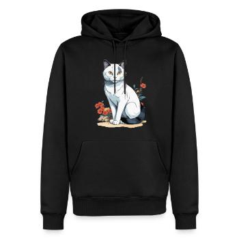 Hauskatzen Besitzer Niedliche Katze Katzen Dame - Männer Premium Bio Hoodie - Schwarz - Vorne - Nico (187cm)