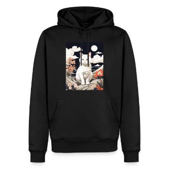Chat Asiatique Mignon Pet Love - Sweat à capuche Premium bio Homme - noir - Devant - Nico (187cm)