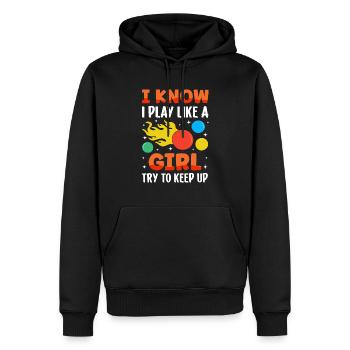 Ballon Dodgeball Hexagon Pit Sports Gaga - Sweat à capuche Premium bio Homme - noir - Devant - Nico (187cm)