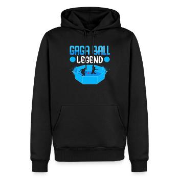Ballon Dodgeball Hexagon Pit Sports Gaga - Sweat à capuche Premium bio Homme - noir - Devant - Nico (187cm)