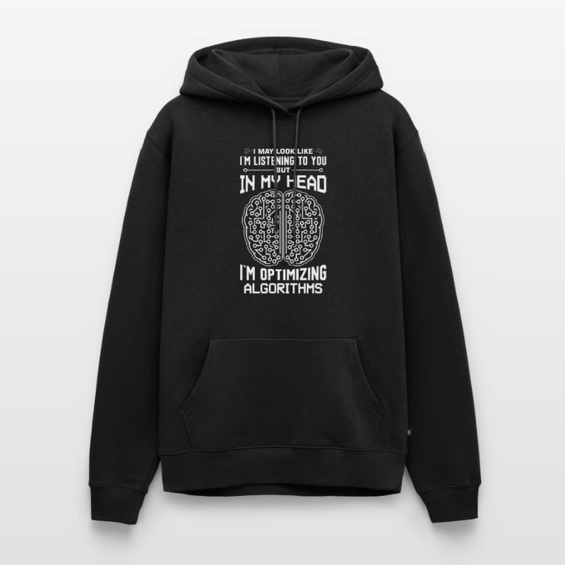 Machine Learning Algorithms AI Data Analyst Men’s Premium Organic Hoodie