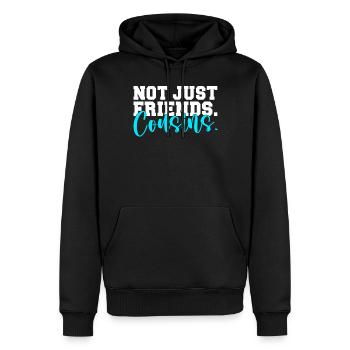 Cadeaux Cousin - Sweat à capuche Premium bio Homme - noir - Devant - Nico (187cm)