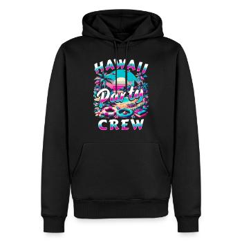 Équipe de fête à Hawaï - Sweat à capuche Premium bio Homme - noir - Devant - Nico (187cm)