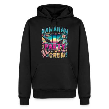 Hawaiian Party Crew - Männer Premium Bio Hoodie - Schwarz - Vorne - Nico (187cm)